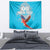 Custom Honduras Independence Day Tapestry Scarlet Macaw With Orchid Flower