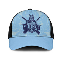 Yorkshire Vikings Cricket Mesh Trucker Cap White Rose of York Blue Version - Wonder Print Shop
