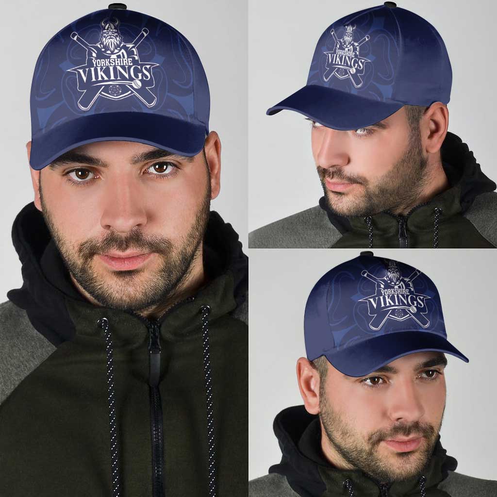Yorkshire Vikings Cricket Classic Cap White Rose of York Navy Version - Wonder Print Shop