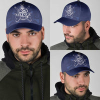 Yorkshire Vikings Cricket Classic Cap White Rose of York Navy Version - Wonder Print Shop