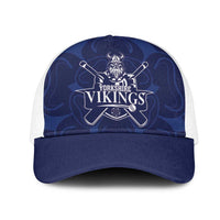 Yorkshire Vikings Cricket Mesh Trucker Cap White Rose of York Navy Version - Wonder Print Shop