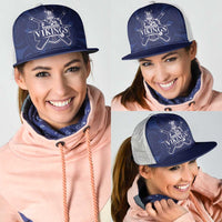Yorkshire Vikings Cricket Mesh Trucker Cap White Rose of York Navy Version - Wonder Print Shop