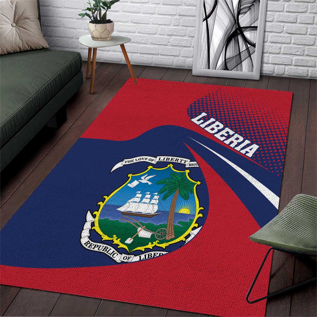 Liberia Coat Of Arms Area Rug Red Version - Wonder Print Shop