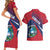 Liberia Coat Of Arms Couples Matching Short Sleeve Bodycon Dress and Hawaiian Shirt Red Version - Wonder Print Shop