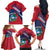 Liberia Coat Of Arms Family Matching Off The Shoulder Long Sleeve Dress and Hawaiian Shirt Red Version - Wonder Print Shop