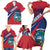 Liberia Coat Of Arms Family Matching Short Sleeve Bodycon Dress and Hawaiian Shirt Red Version - Wonder Print Shop