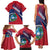 Liberia Coat Of Arms Family Matching Tank Maxi Dress and Hawaiian Shirt Red Version - Wonder Print Shop