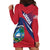 Liberia Coat Of Arms Hoodie Dress Red Version - Wonder Print Shop