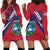 Liberia Coat Of Arms Hoodie Dress Red Version - Wonder Print Shop