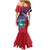 Liberia Coat Of Arms Mermaid Dress Red Version - Wonder Print Shop