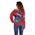 Liberia Coat Of Arms Off Shoulder Sweater Red Version - Wonder Print Shop