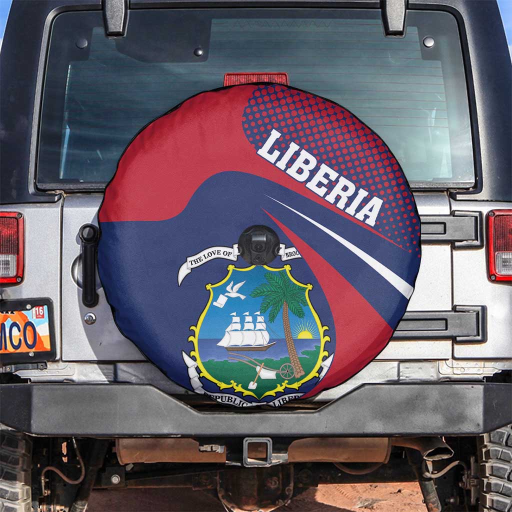 Liberia Coat Of Arms Spare Tire Cover Red Version - Wonder Print Shop