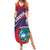 Liberia Coat Of Arms Summer Maxi Dress Red Version - Wonder Print Shop