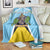 Personalized Saint Lucia Coat Of Arms Blanket Sent Lisi Flag Style