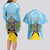 Personalized Saint Lucia Coat Of Arms Couples Matching Long Sleeve Bodycon Dress and Hawaiian Shirt Sent Lisi Flag Style - Wonder Print Shop