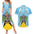 Personalized Saint Lucia Coat Of Arms Couples Matching Summer Maxi Dress and Hawaiian Shirt Sent Lisi Flag Style - Wonder Print Shop