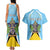 Personalized Saint Lucia Coat Of Arms Couples Matching Tank Maxi Dress and Hawaiian Shirt Sent Lisi Flag Style - Wonder Print Shop