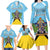 Personalized Saint Lucia Coat Of Arms Family Matching Long Sleeve Bodycon Dress and Hawaiian Shirt Sent Lisi Flag Style - Wonder Print Shop