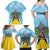 Personalized Saint Lucia Coat Of Arms Family Matching Off Shoulder Maxi Dress and Hawaiian Shirt Sent Lisi Flag Style - Wonder Print Shop