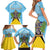 Personalized Saint Lucia Coat Of Arms Family Matching Short Sleeve Bodycon Dress and Hawaiian Shirt Sent Lisi Flag Style - Wonder Print Shop