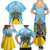 Personalized Saint Lucia Coat Of Arms Family Matching Summer Maxi Dress and Hawaiian Shirt Sent Lisi Flag Style - Wonder Print Shop