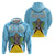 Personalized Saint Lucia Coat Of Arms Hoodie Sent Lisi Flag Style - Wonder Print Shop