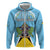 Personalized Saint Lucia Coat Of Arms Hoodie Sent Lisi Flag Style - Wonder Print Shop