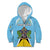 Personalized Saint Lucia Coat Of Arms Kid Hoodie Sent Lisi Flag Style - Wonder Print Shop