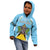 Personalized Saint Lucia Coat Of Arms Kid Hoodie Sent Lisi Flag Style - Wonder Print Shop