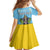 Personalized Saint Lucia Coat Of Arms Kid Short Sleeve Dress Sent Lisi Flag Style - Wonder Print Shop