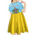 Personalized Saint Lucia Coat Of Arms Kid Short Sleeve Dress Sent Lisi Flag Style - Wonder Print Shop