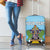 Personalized Saint Lucia Coat Of Arms Luggage Cover Sent Lisi Flag Style - Wonder Print Shop