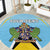 Personalized Saint Lucia Coat Of Arms Round Carpet Sent Lisi Flag Style