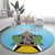 Personalized Saint Lucia Coat Of Arms Round Carpet Sent Lisi Flag Style