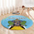 Personalized Saint Lucia Coat Of Arms Round Carpet Sent Lisi Flag Style