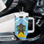 Personalized Saint Lucia Coat Of Arms Tumbler With Handle Sent Lisi Flag Style - Wonder Print Shop