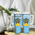 Personalized Saint Lucia Coat Of Arms Tumbler With Handle Sent Lisi Flag Style - Wonder Print Shop