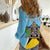 Personalized Saint Lucia Coat Of Arms Women Casual Shirt Sent Lisi Flag Style - Wonder Print Shop