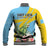 Saint Lucia Rosa Rubiginosa Baseball Jacket With Sent Lisi Parrot - Wonder Print Shop