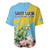 Saint Lucia Rosa Rubiginosa Baseball Jersey With Sent Lisi Parrot - Wonder Print Shop