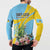 Saint Lucia Rosa Rubiginosa Button Sweatshirt With Sent Lisi Parrot - Wonder Print Shop