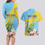 Saint Lucia Rosa Rubiginosa Couples Matching Long Sleeve Bodycon Dress and Hawaiian Shirt With Sent Lisi Parrot - Wonder Print Shop