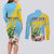 Saint Lucia Rosa Rubiginosa Couples Matching Long Sleeve Bodycon Dress and Long Sleeve Button Shirt With Sent Lisi Parrot - Wonder Print Shop