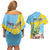 Saint Lucia Rosa Rubiginosa Couples Matching Off Shoulder Short Dress and Hawaiian Shirt With Sent Lisi Parrot - Wonder Print Shop