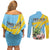 Saint Lucia Rosa Rubiginosa Couples Matching Off Shoulder Short Dress and Long Sleeve Button Shirt With Sent Lisi Parrot - Wonder Print Shop