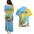 Saint Lucia Rosa Rubiginosa Couples Matching Puletasi and Hawaiian Shirt With Sent Lisi Parrot - Wonder Print Shop