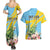 Saint Lucia Rosa Rubiginosa Couples Matching Summer Maxi Dress and Hawaiian Shirt With Sent Lisi Parrot - Wonder Print Shop