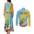 Saint Lucia Rosa Rubiginosa Couples Matching Tank Maxi Dress and Long Sleeve Button Shirt With Sent Lisi Parrot - Wonder Print Shop