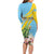 Saint Lucia Rosa Rubiginosa Family Matching Long Sleeve Bodycon Dress and Hawaiian Shirt With Sent Lisi Parrot - Wonder Print Shop