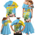 Saint Lucia Rosa Rubiginosa Family Matching Mermaid Dress and Hawaiian Shirt With Sent Lisi Parrot - Wonder Print Shop